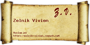 Zelnik Vivien névjegykártya
